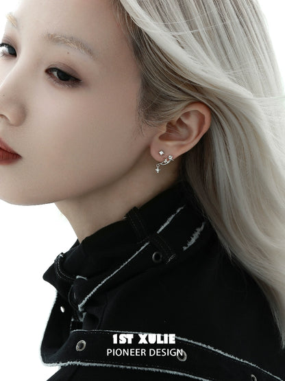Elegant star zircon earrings featuring a unique design, ideal for adding sparkle to any outfit