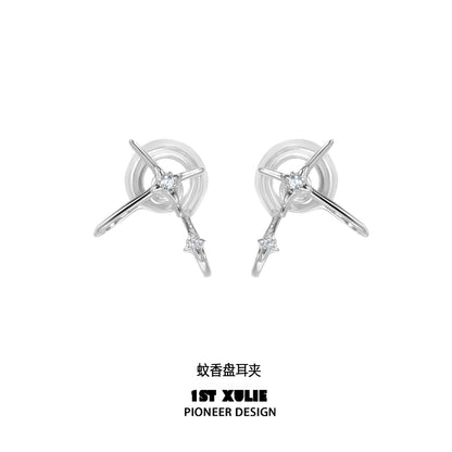 Elegant unique zircon stud earrings with a modern design and sparkling stones for stylish looks