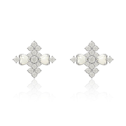 Elegant vintage cross earrings with sparkling gemstones and a symmetrical design for stylish accessorizing