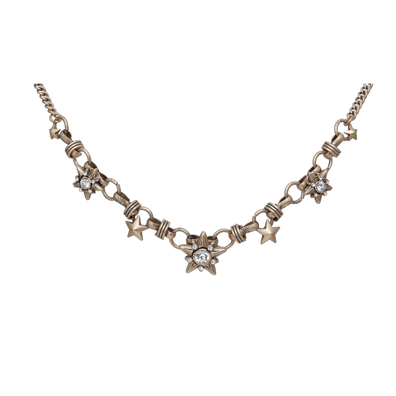 Vintage starlight pendant necklace featuring sparkling stars and elegant design for a classic look