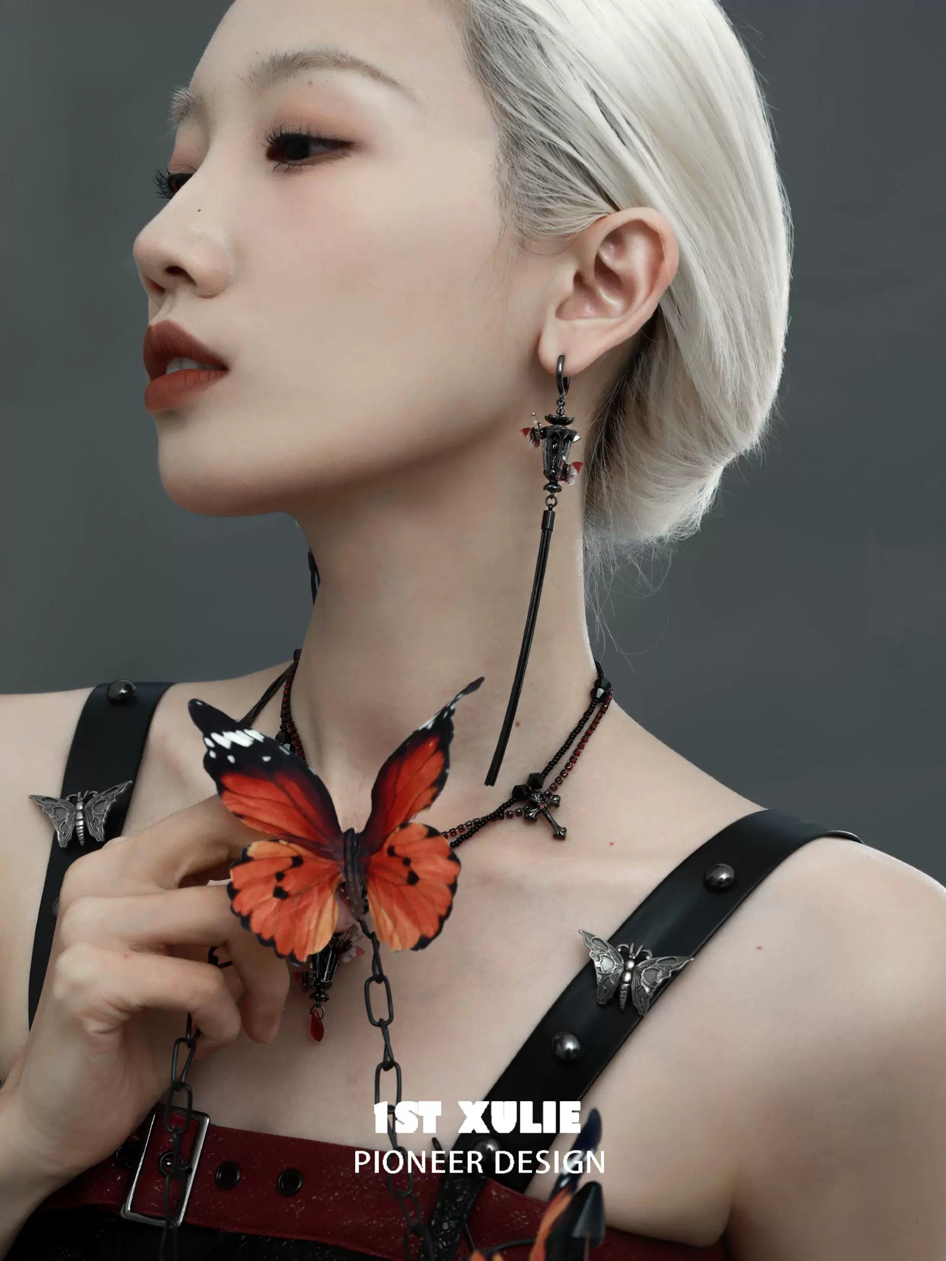 Y2K butterfly tassel earrings featuring colorful butterfly designs and unique tassels for a fashionable look